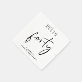 Serviette En Papier Chic fête du 40e anniversaire (Coin)