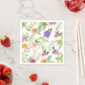 Serviette En Papier Chic Floral Décontracté (En situation)
