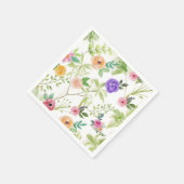 Serviette En Papier Chic Floral Décontracté (Coin)