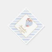 Serviette En Papier Chic Floral Hot Air Balloon bébé garçon douche ble (Coin)