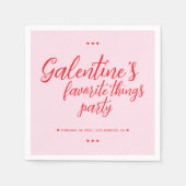 Serviette En Papier Chic Galentine's Favorite Things Party Valentine (Devant)
