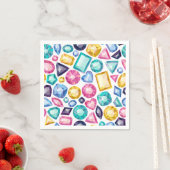 Serviette En Papier Chic Girly brillant Diamond pierres précieuses (En situation)