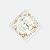 Serviette En Papier Chic Green Nursery Rhyme 2e anniversaire Neutral (Coin)