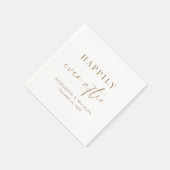 Serviette En Papier Chic Happily Ever After Script Mariage Or (Coin)