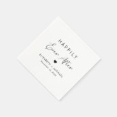 Serviette En Papier Chic Heureux Jamais Après Mariage (Coin)