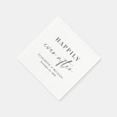 Serviette En Papier Chic Heureux Jamais Après Mariage (Coin)