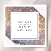 Serviette En Papier Chic Iridescente Purple Gold Parties scintillant M