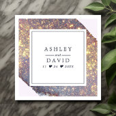 Serviette En Papier Chic Iridescente Purple Gold Parties scintillant M