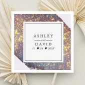 Serviette En Papier Chic Iridescente Purple Gold Parties scintillant M