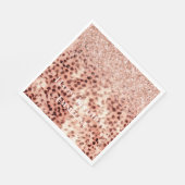 Serviette En Papier Chic Joli Rose Gold Leopard Parties scintillant Am (Coin)