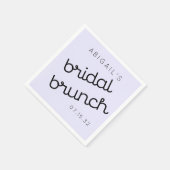 Serviette En Papier Chic Lavande Minimale Mood Script Brunch Papier Pl (Coin)