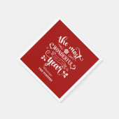 Serviette En Papier Chic Le Temps le plus merveilleux de l'année Monog (Coin)