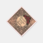 Serviette En Papier Chic Leopard Rose Fabuleux 40e anniversaire (Coin)