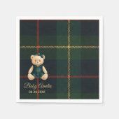 Serviette En Papier Chic Luxury Teddy Bear Baby Shower Invitation (Devant)