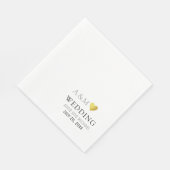 Serviette En Papier chic mariage élégant amour serviettes coeur (Coin)