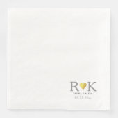 Serviette En Papier Chic mariage élégant monogrammed (Devant)