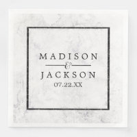 Chic Mariage en marbre blanc et gris