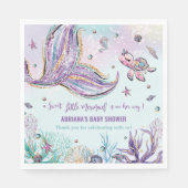 Serviette En Papier Chic Mermaid Queue sous le parti Baby shower de la (Devant)