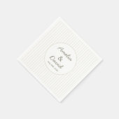 Serviette En Papier Chic Minimalist Stripe Green Wedding  (Coin)
