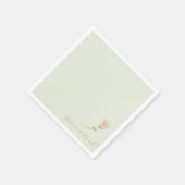 Serviette En Papier Chic Mint Green & Blush Rose | Serviettes blanches (Coin)