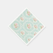 Serviette En Papier Chic Mint Shabby et Cocktail rose serviettes (Coin)