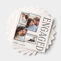 Chic Modern Elegant Photo Engagement Party