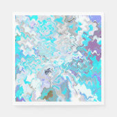 Serviette En Papier Chic moderne Aqua Blue Luncheon Papier serviettes (Devant)