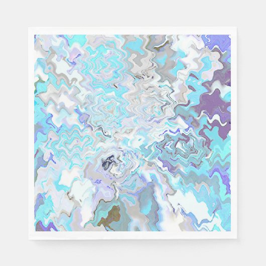 Serviette En Papier Chic moderne Aqua Blue Luncheon Papier serviettes (Devant)