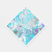 Serviette En Papier Chic moderne Aqua Blue Luncheon Papier serviettes (Coin)