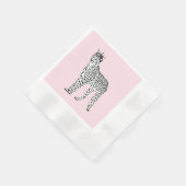 Serviette En Papier Chic moderne Leopard Queen Monogram serviettes (Coin)