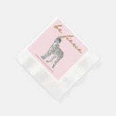 Serviette En Papier Chic moderne Leopard Queen Monogram serviettes (Coin)