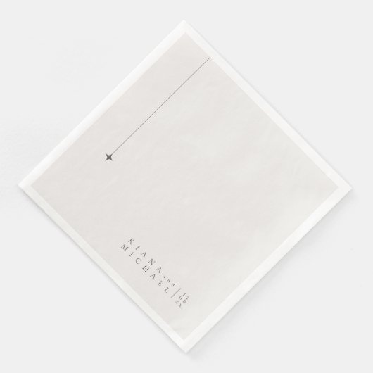 Serviette En Papier Chic Neutrals Mariage Poudre blanche ID1020 (Coin)