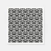 Serviette En Papier Chic noir blanc Damask (Devant)