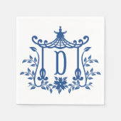 Serviette En Papier Chic Pagode Monogram D Napkins (Devant)