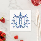 Serviette En Papier Chic Pagode Monogram H Napkins (En situation)