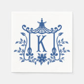 Serviette En Papier Chic Pagode Monogram K Napkins (Devant)
