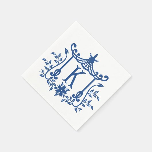 Serviette En Papier Chic Pagode Monogram K Napkins (Coin)