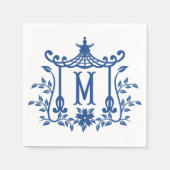 Serviette En Papier Chic Pagode Monogram M Napkins (Devant)