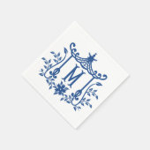 Serviette En Papier Chic Pagode Monogram M Napkins (Coin)