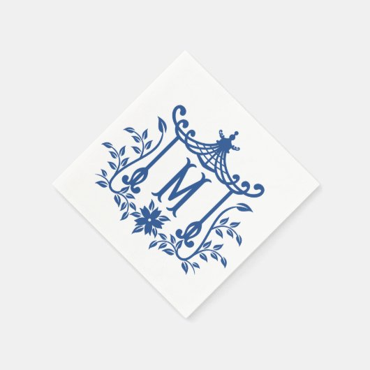 Serviette En Papier Chic Pagode Monogram M Napkins (Coin)