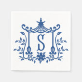 Serviette En Papier Chic Pagode Monogram S Napkins (Devant)