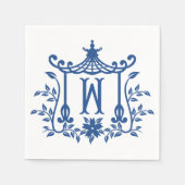 Serviette En Papier Chic Pagode Monogram W Napkins (Devant)