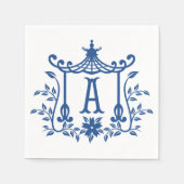 Serviette En Papier Chic Pagode Monogramme A (Devant)