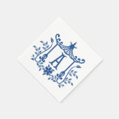 Serviette En Papier Chic Pagode Monogramme A (Coin)