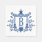 Serviette En Papier Chic Pagode Monogramme B serviettes (Devant)