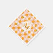 Serviette En Papier Chic Peach Motif avec Retro Buffalo Personnalisé (Coin)