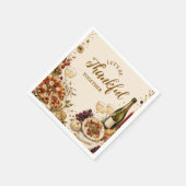 Serviette En Papier Chic Pizza & Prosecco Friendsgiving (Coin)