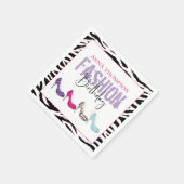 Serviette En Papier Chic Poster de animal Anniversaire Chaussures haut (Coin)