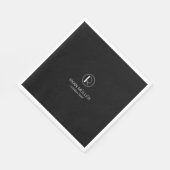 Serviette En Papier Chic professionnel élégant Plain et Monogramme (Coin)