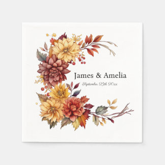 Serviette En Papier Chic Rose  d'aquarelle Shabby serviettes Mariages